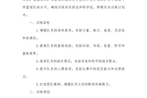 中学篮球队训练计划怎么写